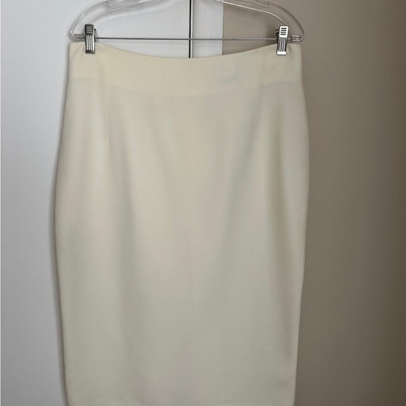 VINTAGE Made in Italy Elegant Cream Pencil Skirt Size 50 - Picture 2 of 5
